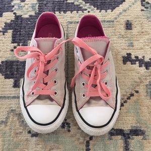 Pink and gray converse